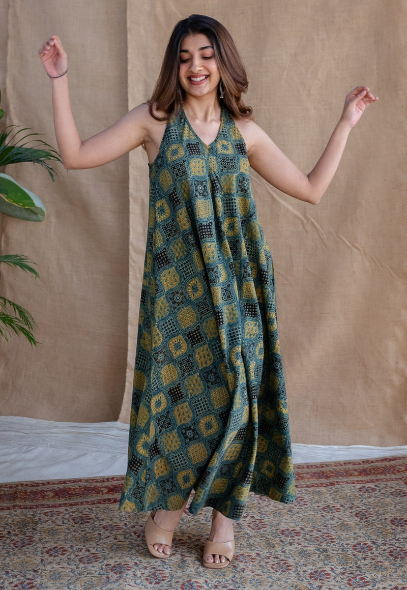 Farah Ajrakh Cotton Dress