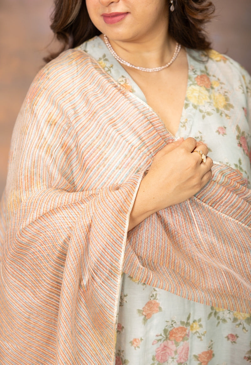 Rosalie Sanganeri Kota Doria Silk Dupatta