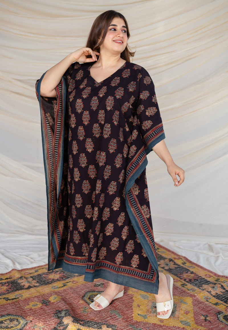 Aranya Ajrakh Cotton Kaftan