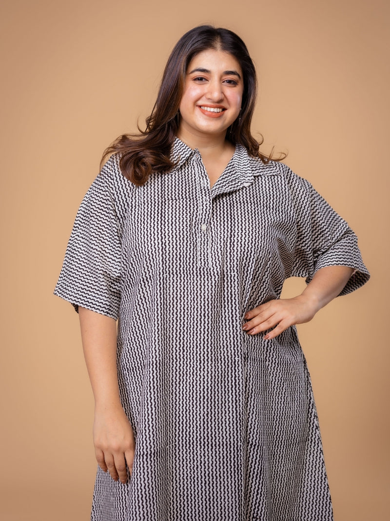 Risha White Fakira Mul A Line Dress