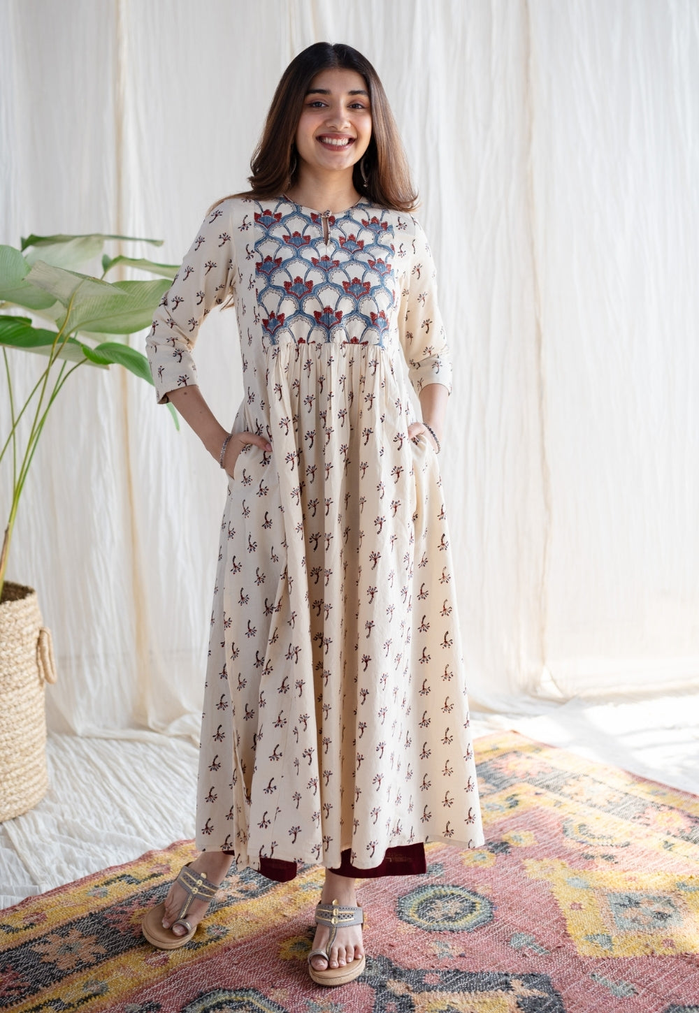 Indian Ethnic Women's Zoohi Ajrakh Cotton Kurta – THE INDIAN ETHNIC CO.