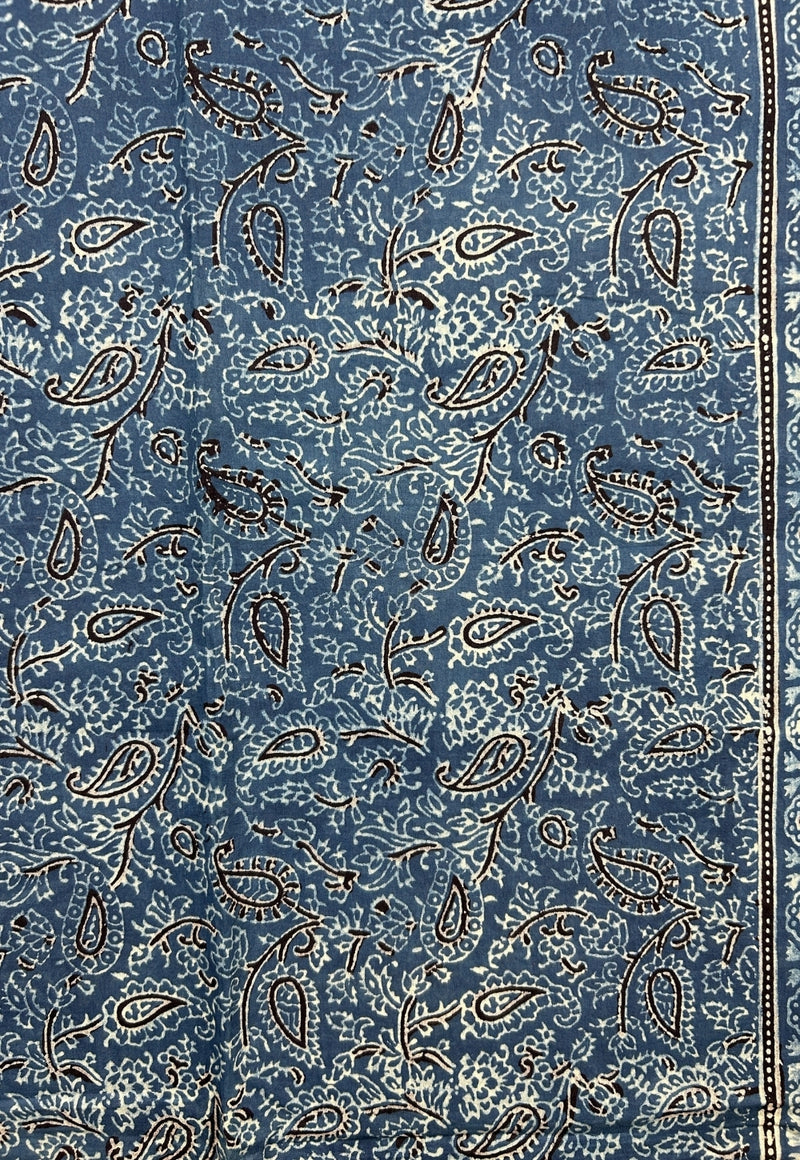 Indigo Ajrakh Cotton Stole