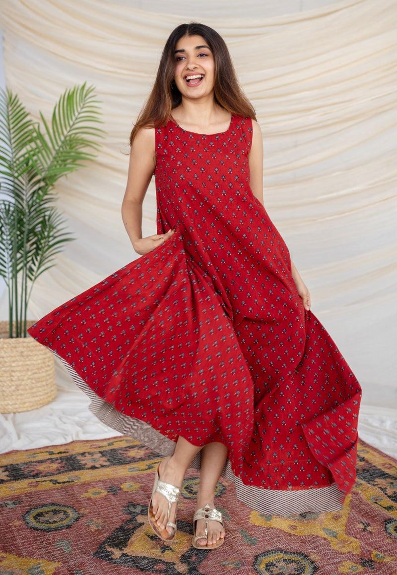 Grishma Ajrakh Cotton Dress