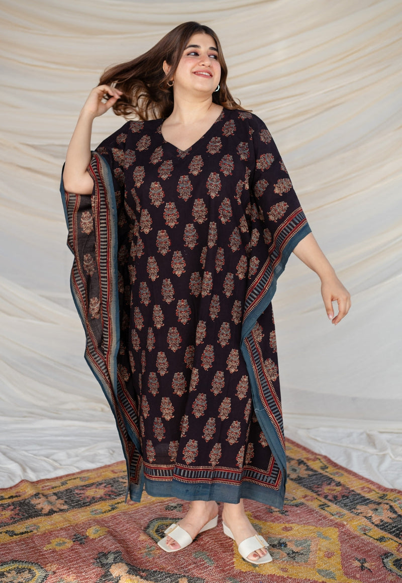 Aranya Ajrakh Cotton Kaftan