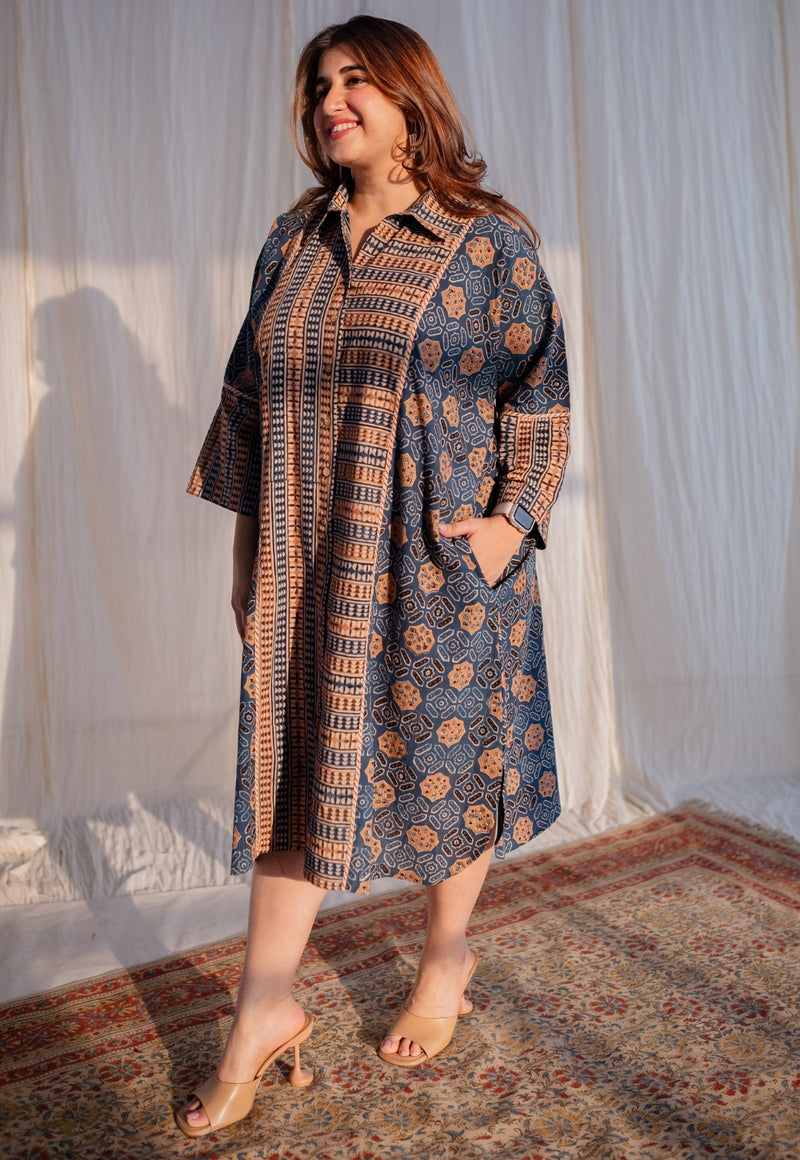 Pariha Ajrakh Cotton Dress