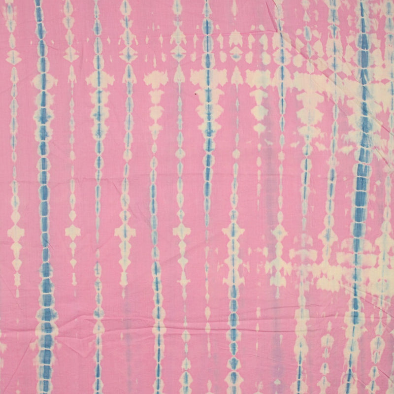 Pink Shibori Hand Tied and Dyed Cotton Fabric