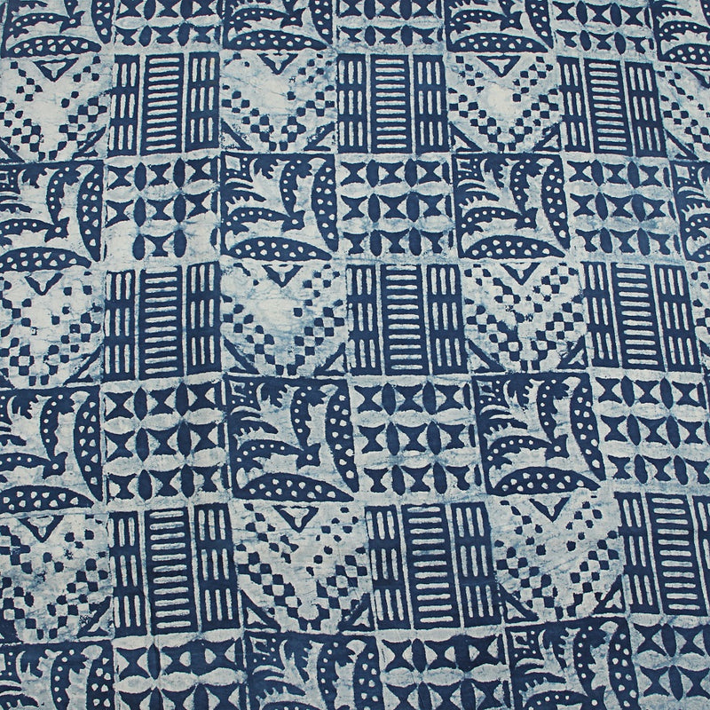 Abstract Pattern Dabu Hand Block Printed Cotton Fabric