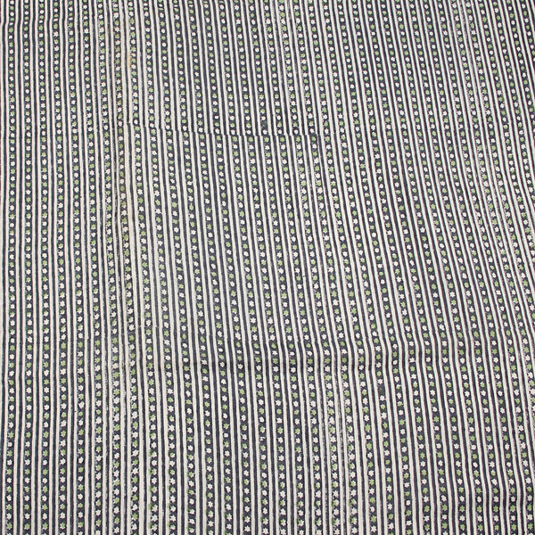 Green Star Lines Sanganeri Handblock Print Cotton Fabric