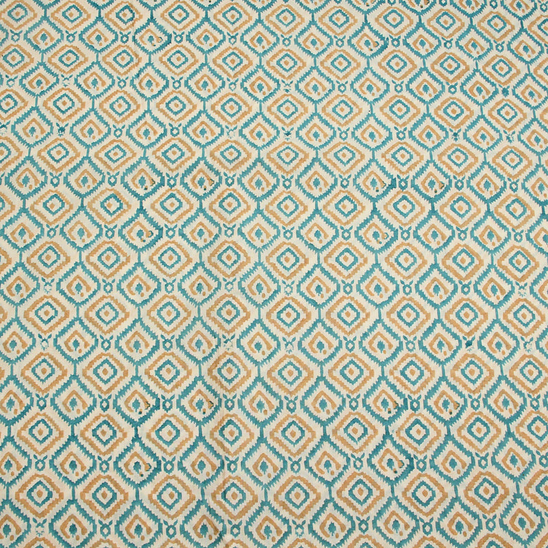Blue Diamond Sanganeri Handblock Print Cotton Fabric