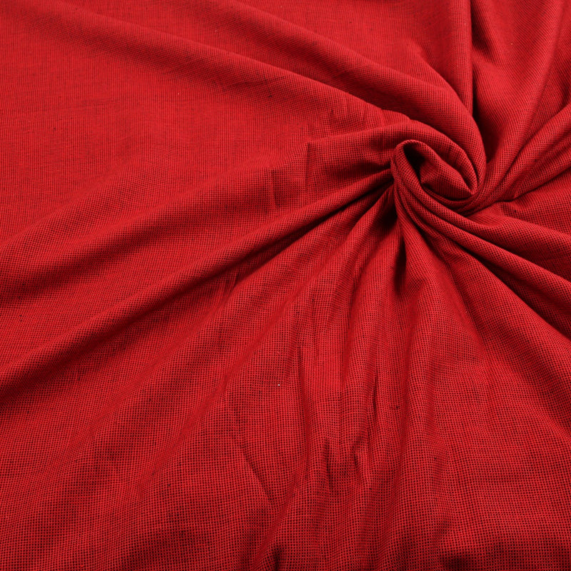 Red Ikkat Cotton Fabric