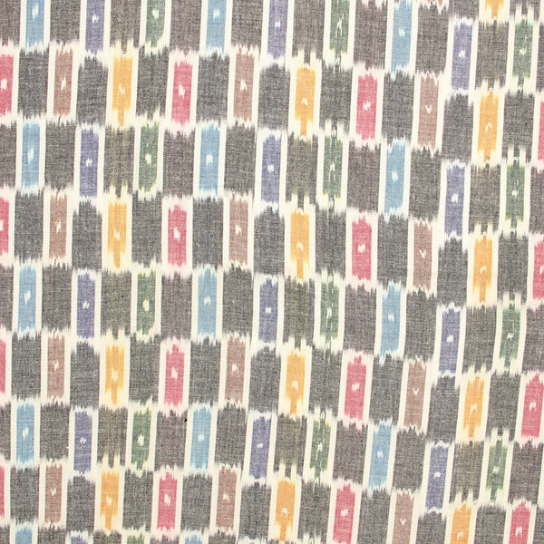 Multi Colored Ikkat Cotton Fabric