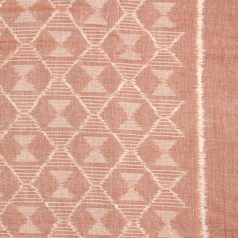 Soft Pink Triangle Ikkat Cotton Fabric