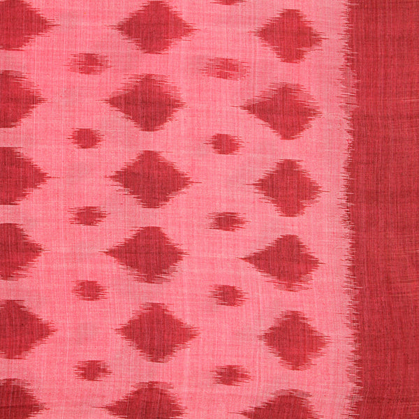Pink Ikkat Cotton Fabric