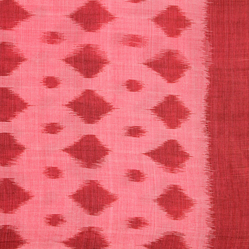 Pink Ikkat Cotton Fabric