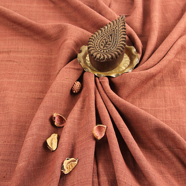 Dark Brown Handspun Handwoven Cotton Fabric