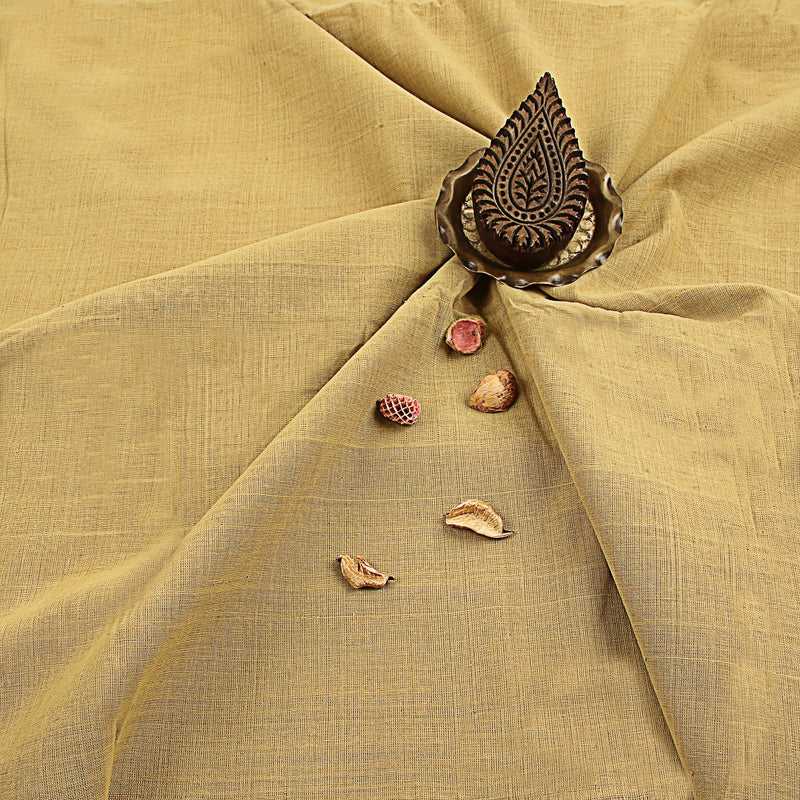 Beige Handspun Handwoven Malkha Fabric