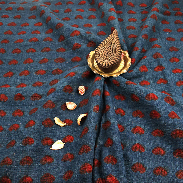 Red Heart Handspun Handwoven Cotton Fabric