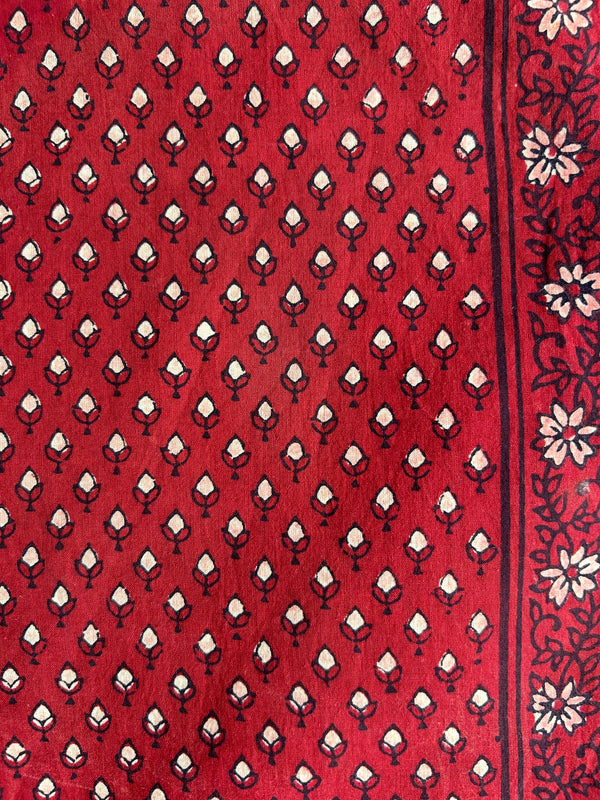 Madder Fakira Hand Block Printed Cotton Fabric