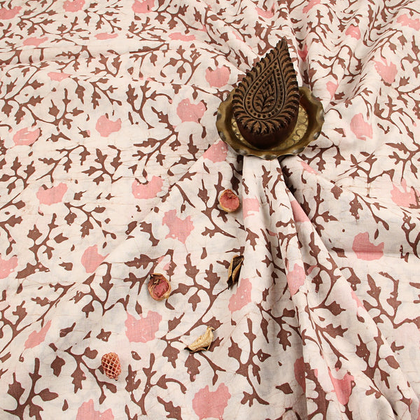 Flamingo Batik Fakira Hand Block Printed Cotton Fabric