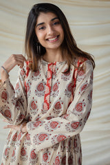 Risha Bagru Cotton Kali Kurta | Relove