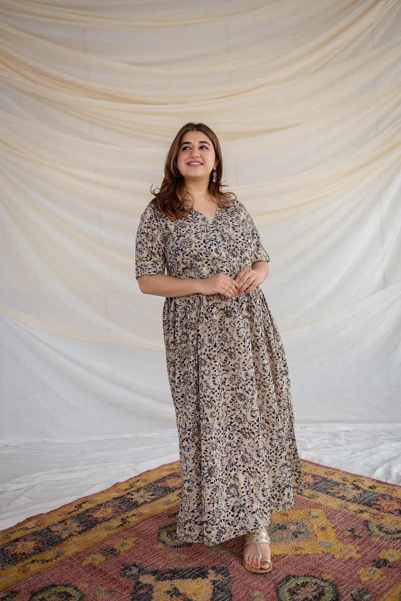 Zunaida Kalamkari Cotton Dress