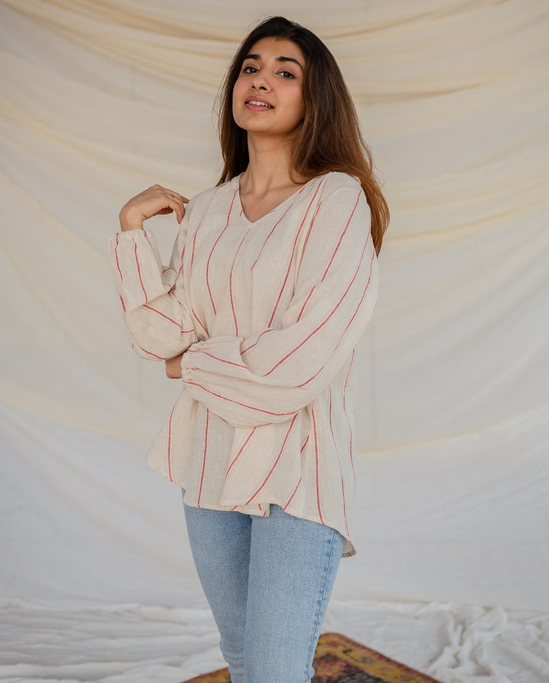 Anika Handwoven Organic Kala Cotton Short Top