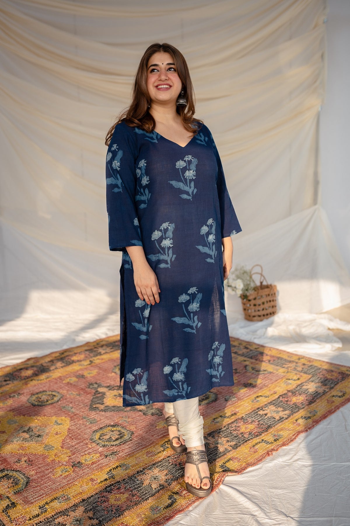 Blue colour kurtis best sale