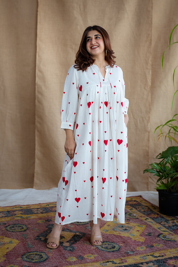 Kinja Block Printed Cotton Dress