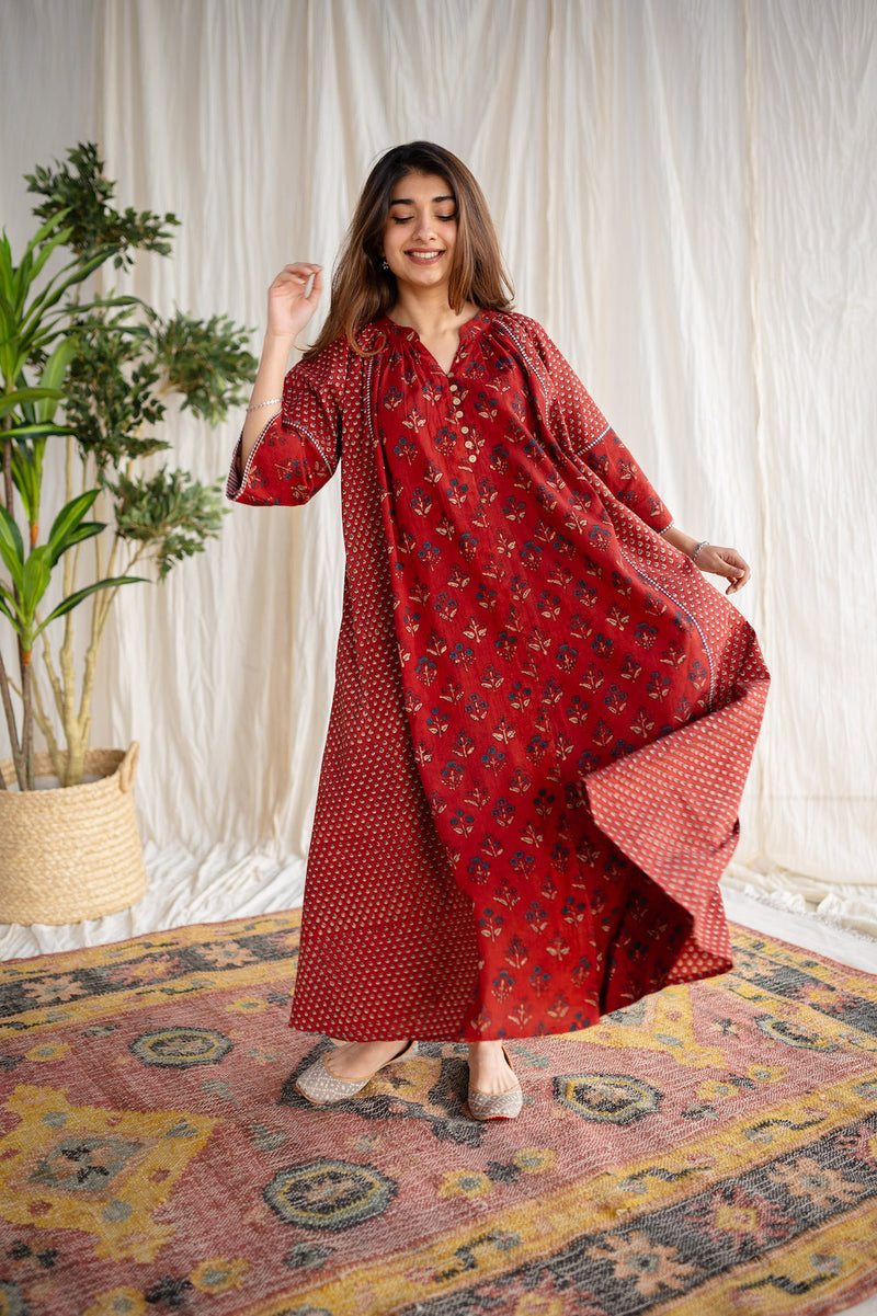 Rashia Ajrakh Cotton Dress
