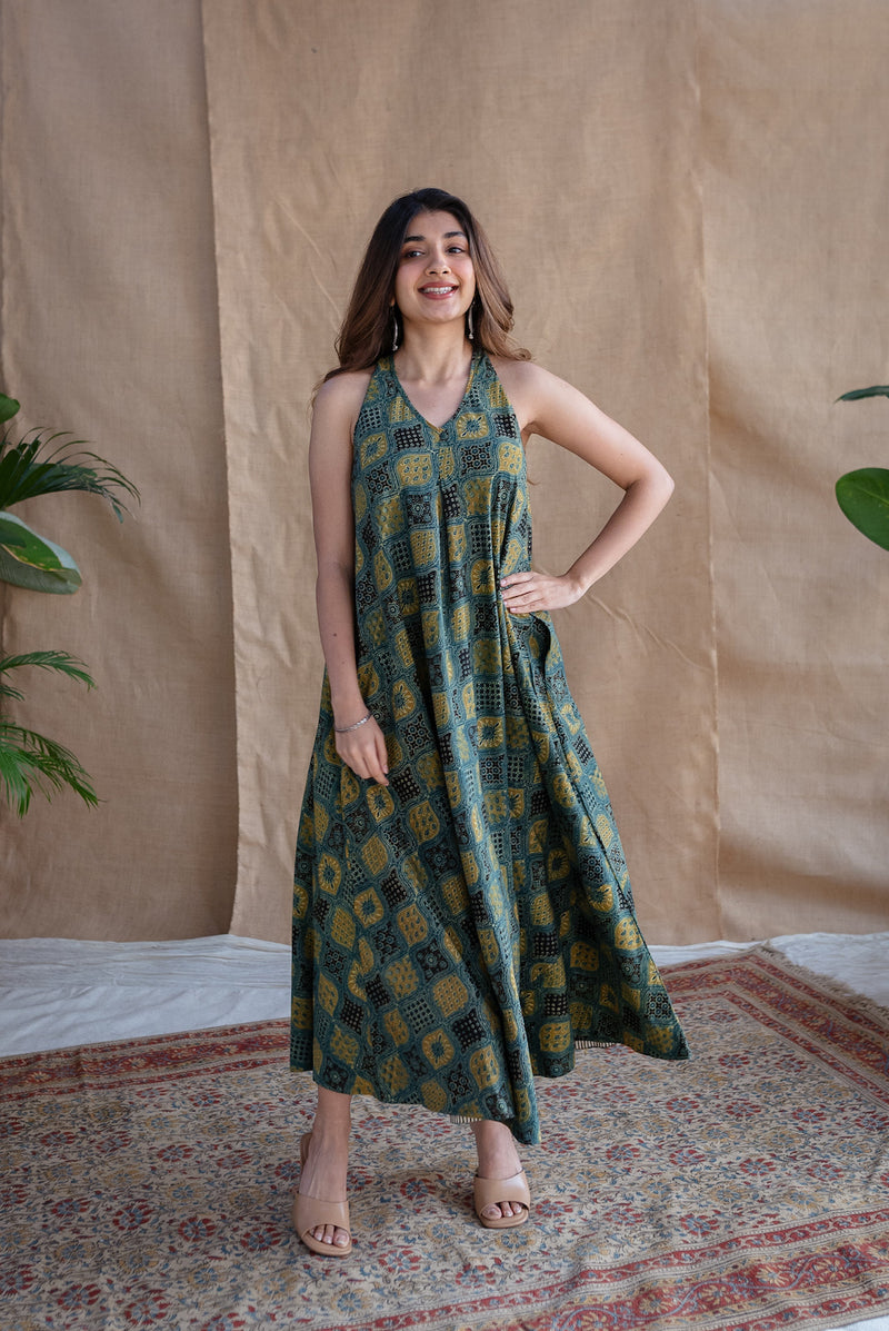 Farah Ajrakh Cotton Dress