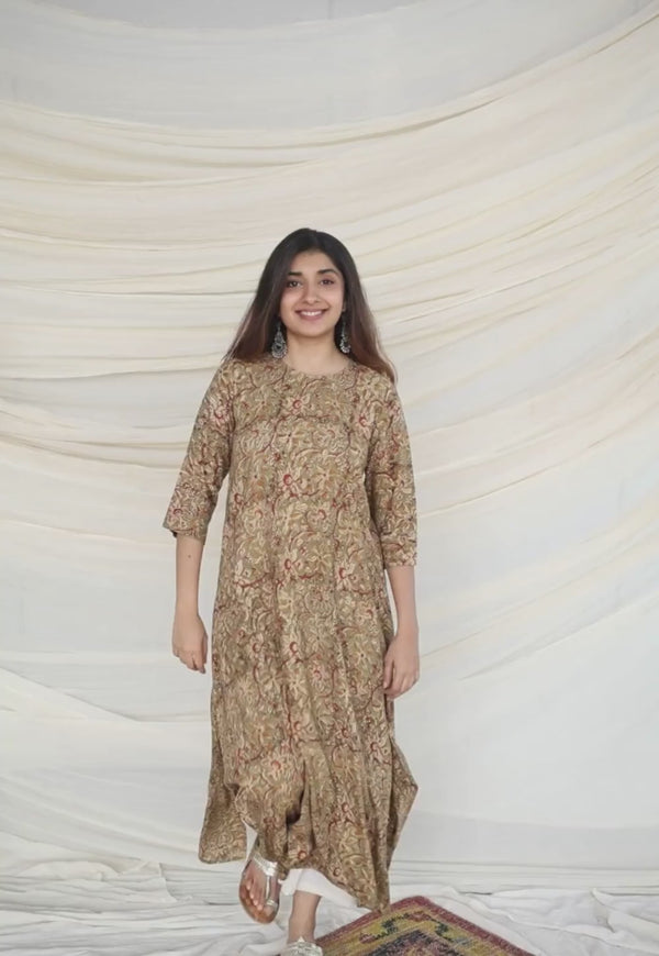 Hanshika Kalamkari Rayon Kurta