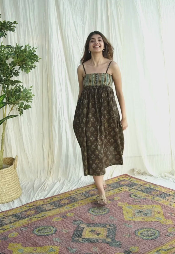 Raisha Ajrakh Cotton Dress