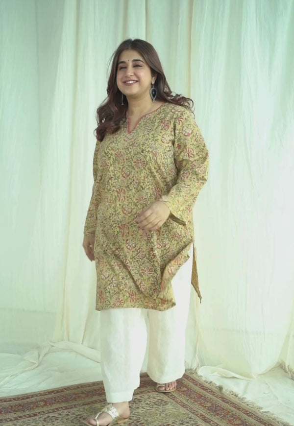 Eirah Kalamkari Cotton Kurta
