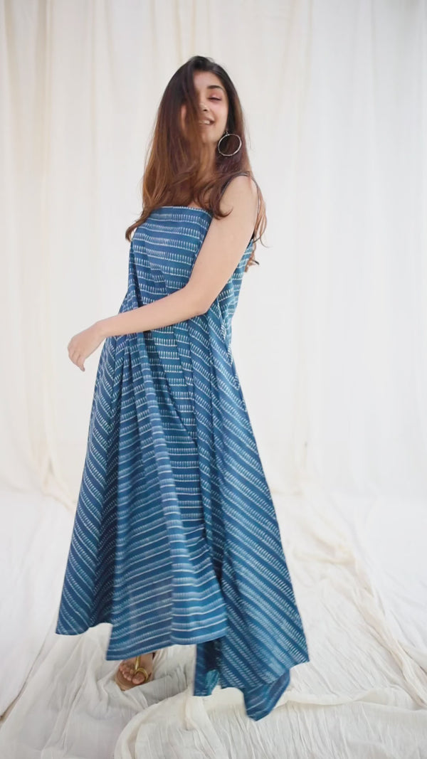 Reva Ajrakh Indigo Cotton Dress