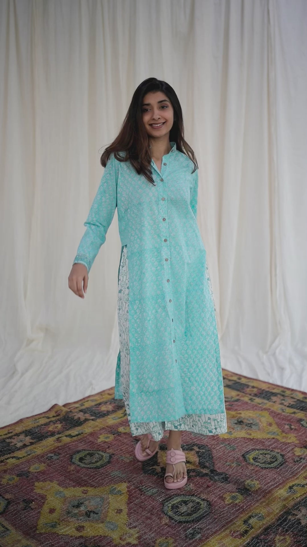 Indian Ethnic Women's Anya Slub Cotton Dabu Kurta set – THE INDIAN ETHNIC  CO.