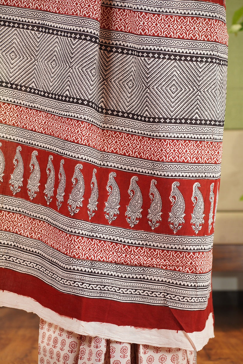 Bagh Hand Block Printed Cotton Saree