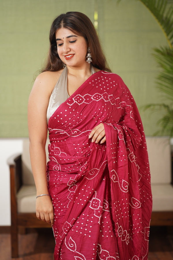 Bandhani Cotton Saree