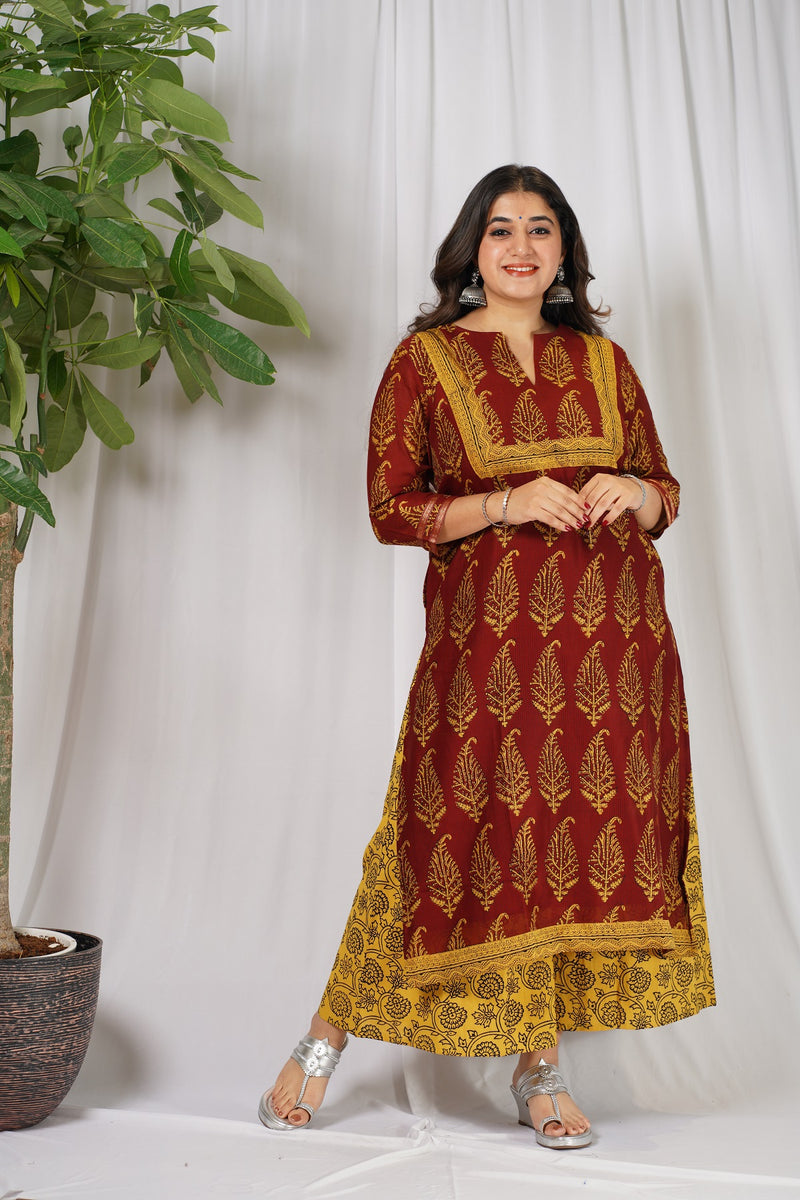 Leafy Bagh Cotton Suit Set | Relove