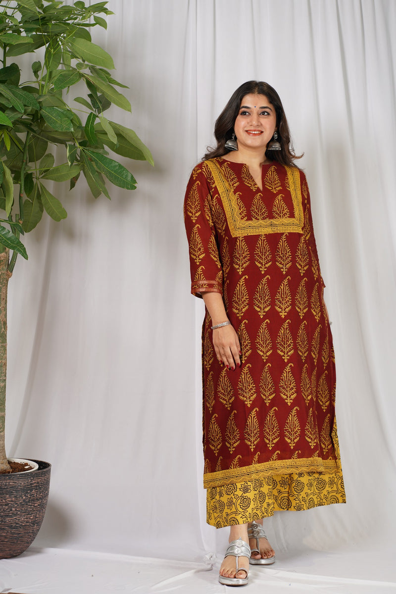 Leafy Bagh Cotton Suit Set | Relove