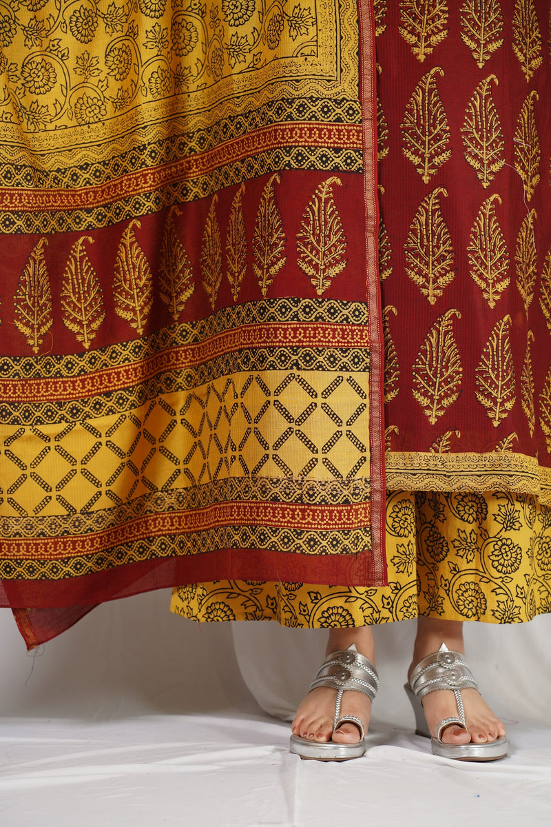 Leafy Bagh Cotton Suit Set | Relove