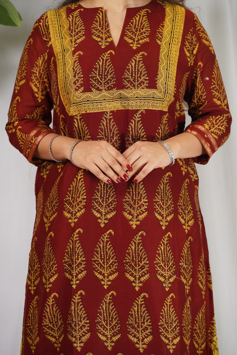 Leafy Bagh Cotton Suit Set | Relove