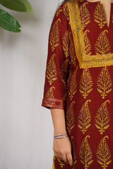 Leafy Bagh Cotton Suit Set | Relove