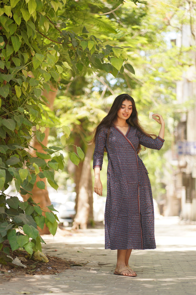 Rumi Angrakha Wrap Around Dress