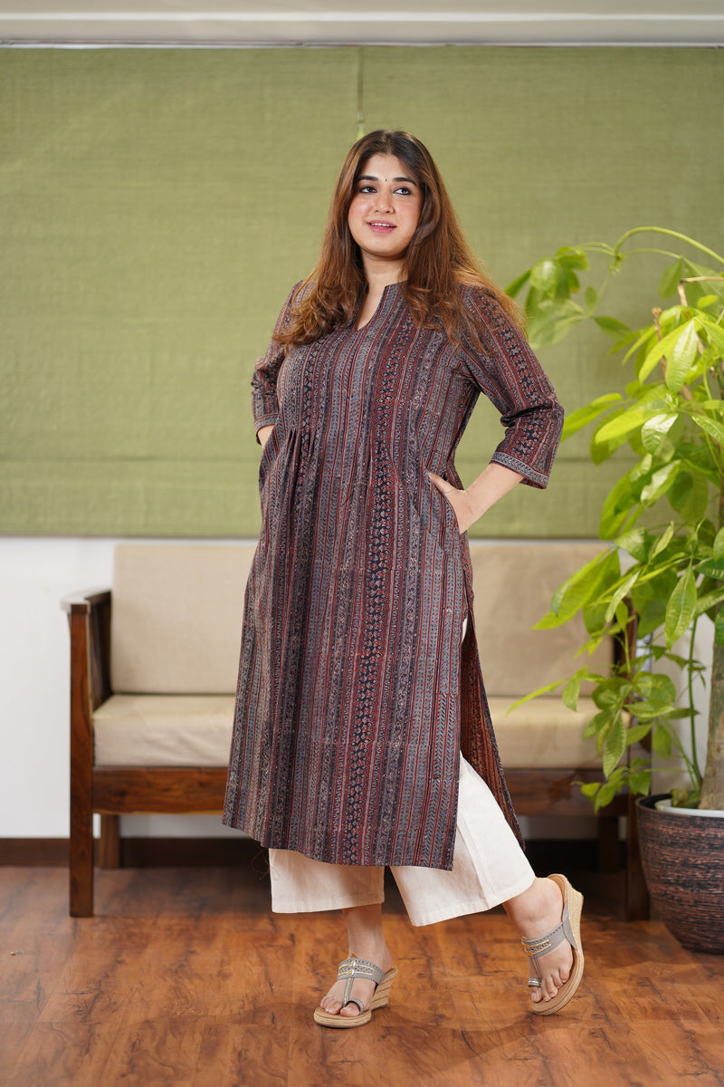 Zia Ajrakh Indigo Cotton Kurta