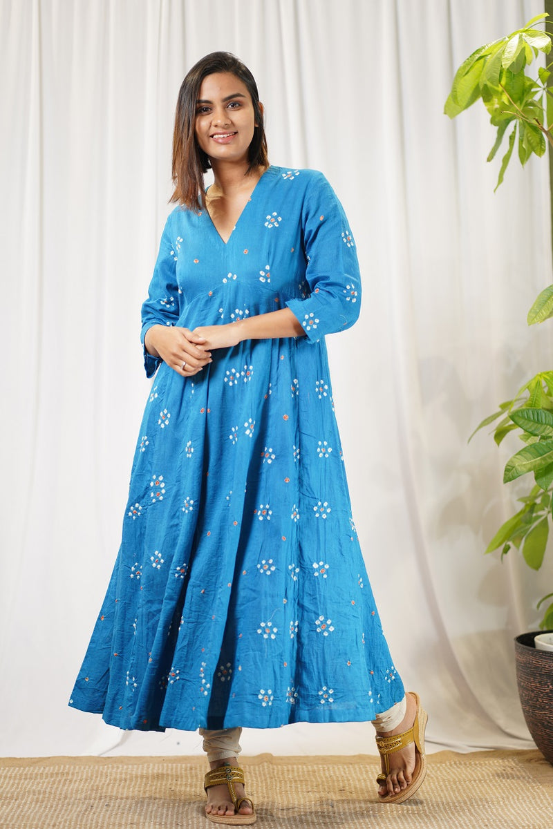 Vanshi Bandhani Cotton Kurta