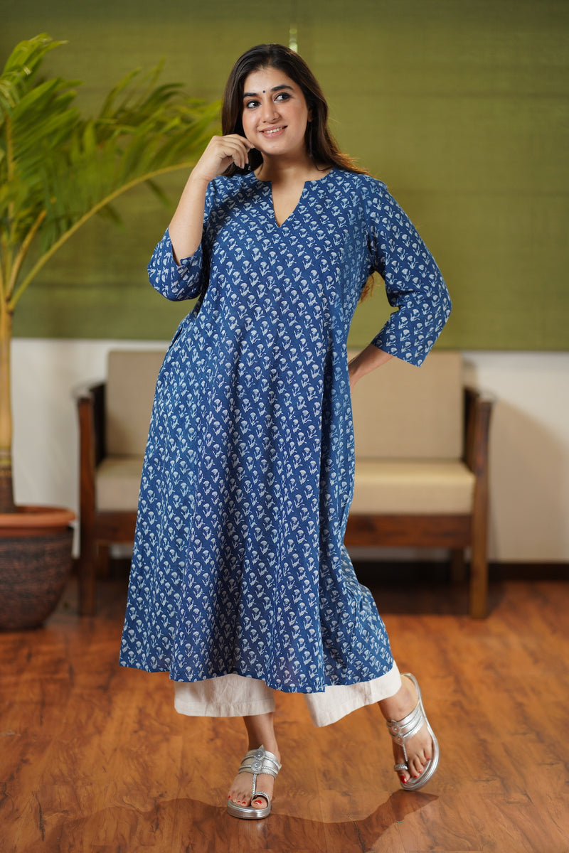 Kinnari Dabu Kurta Natural Dyed