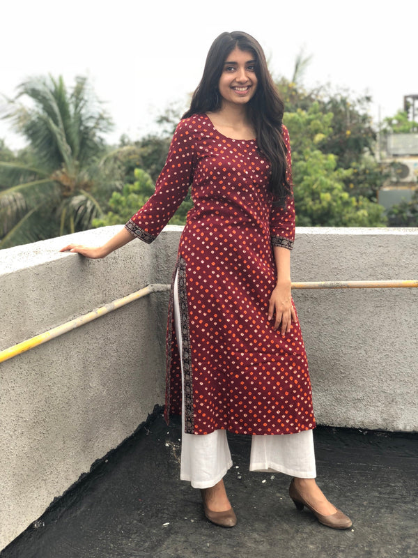 Madder Bandhej Kurta | Relove