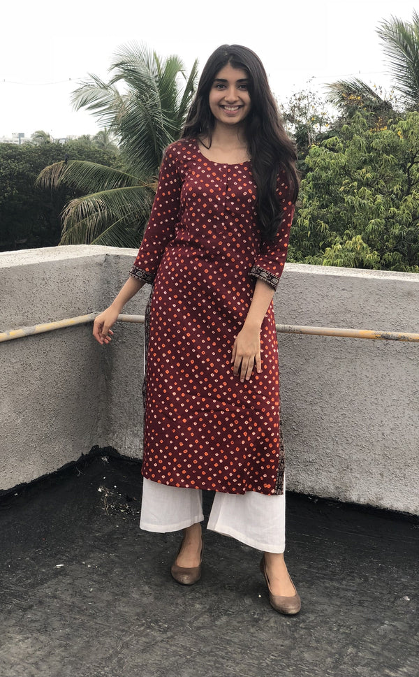 Madder Bandhej Kurta | Relove