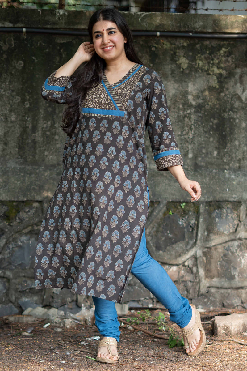 Beautiful Cotton-Silk Kurti with patch detailing. | Cotton kurti designs,  Kurta designs, Stylish dress designs