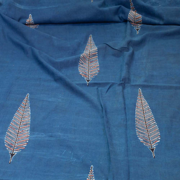 Ajrakh Indigo Leaf Cotton Fabric